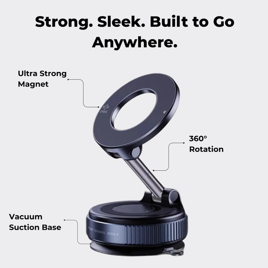 Magnetic Phone Mount — Foldable 360° Rotation, Ultra-Strong Grip